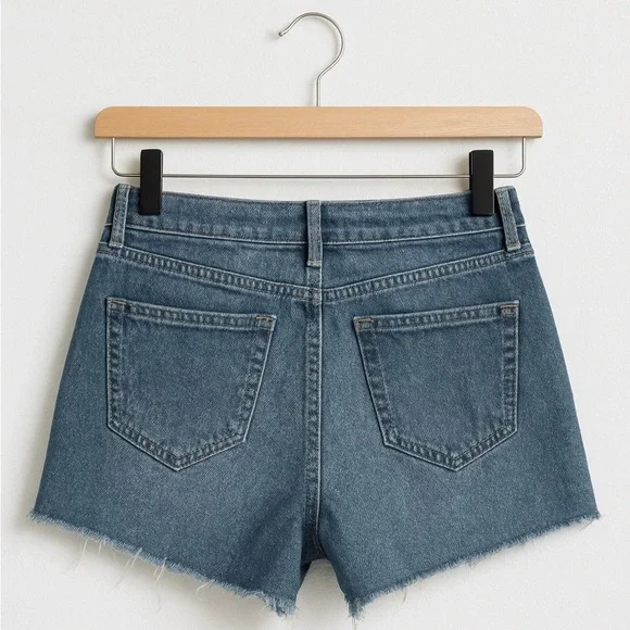 Harper size 28 ripped jean shorts with cute, embroidered flower patches. - Picture 2 of 2